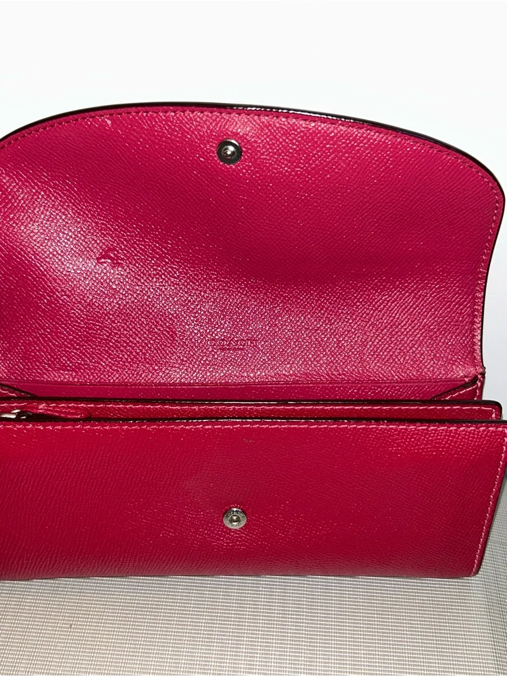 Coach red long wallet
